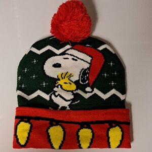 Peanuts Snoopy Holiday Beanie - Green, Red, Yellow
